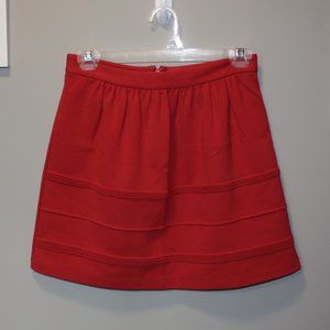 J Crew Red Mini Skirt - 0